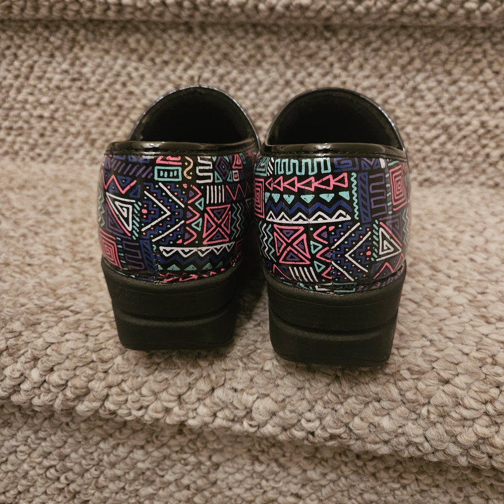 Easy Works Colorful Geometric Pattern Clogs Slip-… - image 6